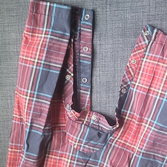 Sz 12-18 Tea Collection Plaid Ruffled Romper - Picture 4 of 5